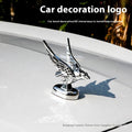 3D eagle wing car hood decorative sticker in ABS plastic black colour 11 cm length