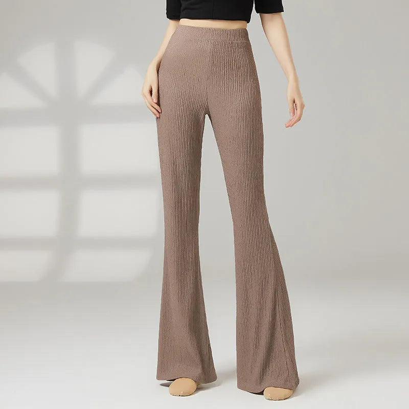 Female classical dance practice pants in polyester fibre available in five colours for sports dance training.