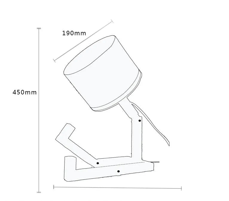Creative humanoid wooden table lamp with white fabric shade measuring 22x44x16cm