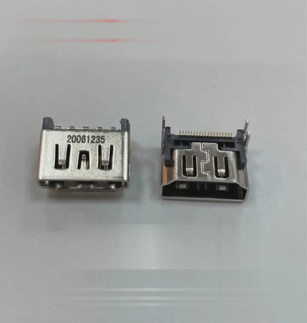 Silver HDMI interface host socket for game console connections