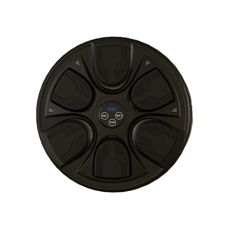 Black leather PP boxing wall target with training gloves for home gym use