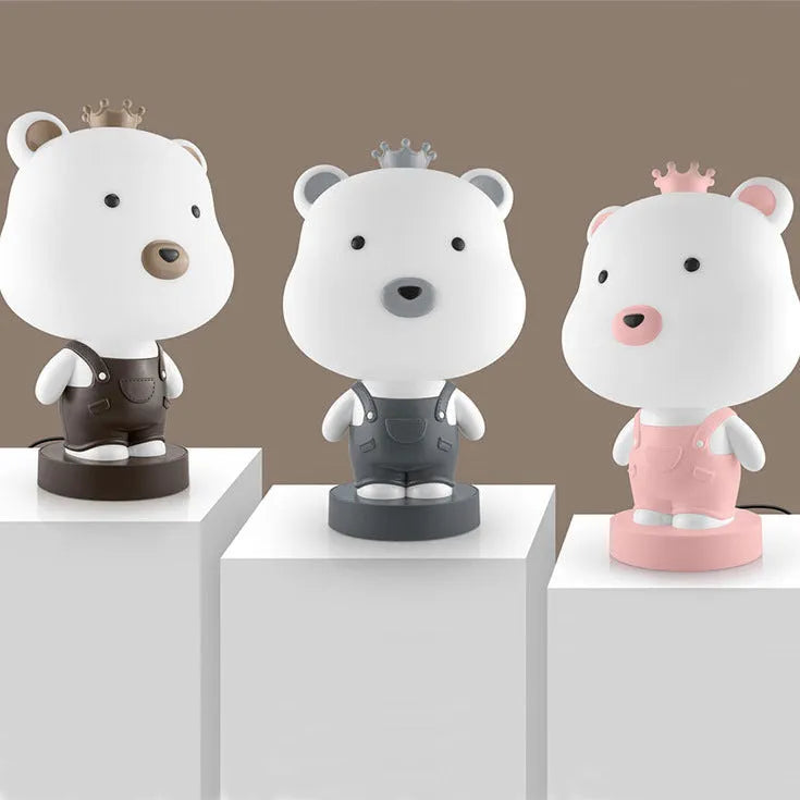 Cartoon animal table lamp with LED light source in Bear, Cattle, Rabbit, or Tiger design