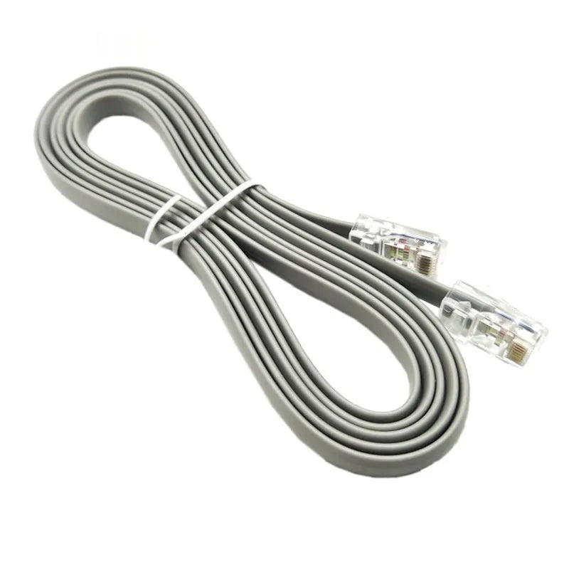 Grey CAT6 Ethernet cable with RJ45 connectors, 2 metres long.
