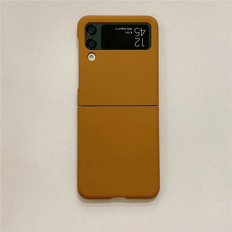Samsung folding screen hard case with soft rubber cover in multiple colours for Z Flip4 Z Flip5 Zli3 drop protection