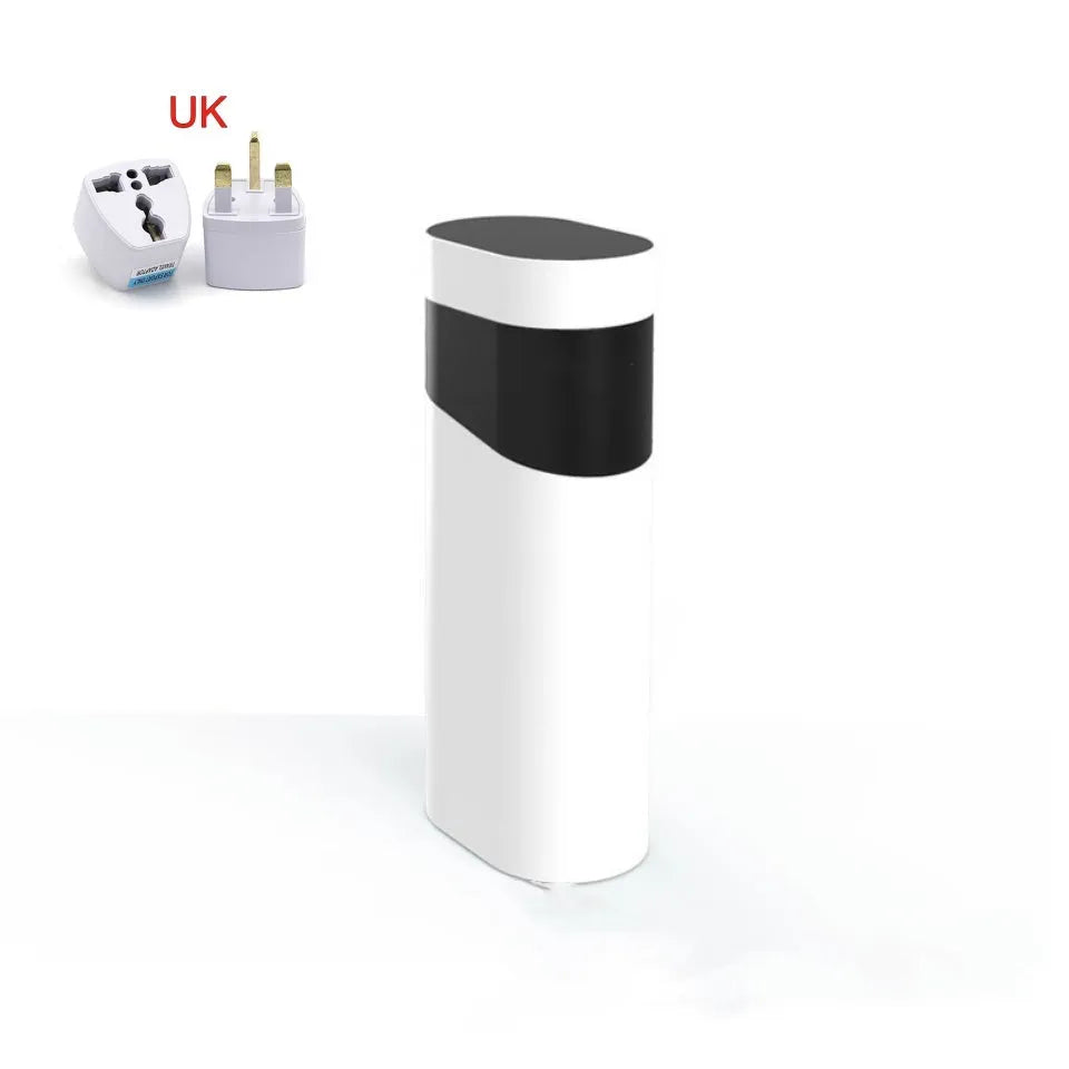 Desktop instant water dispenser with nano heating film in black or green colours showing compact design