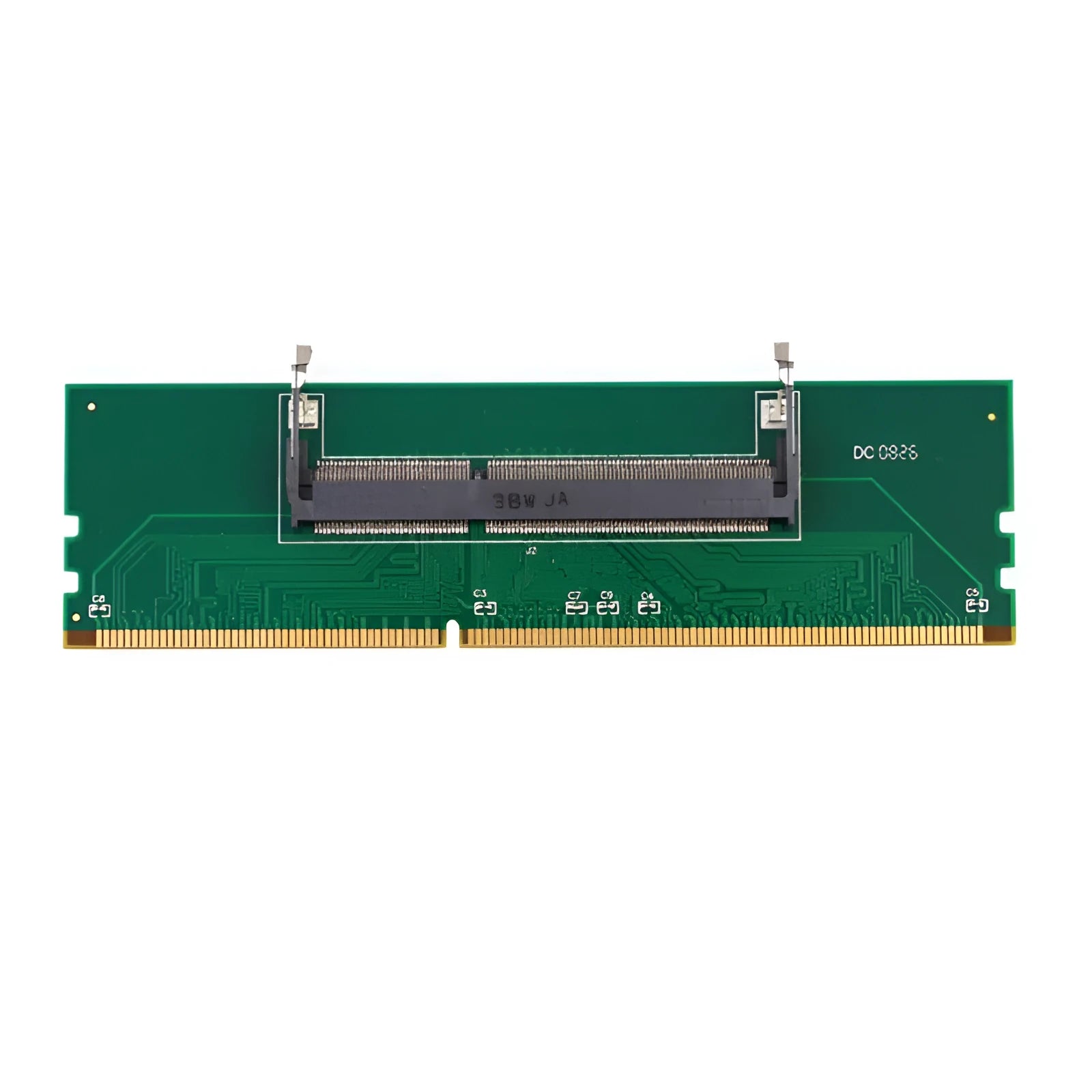 DDR4 laptop to desktop memory test adapter card in electrostatic bag with memory stick