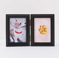 Solid wood frame with cat palm print design, seal paste, and gold paint craft kit