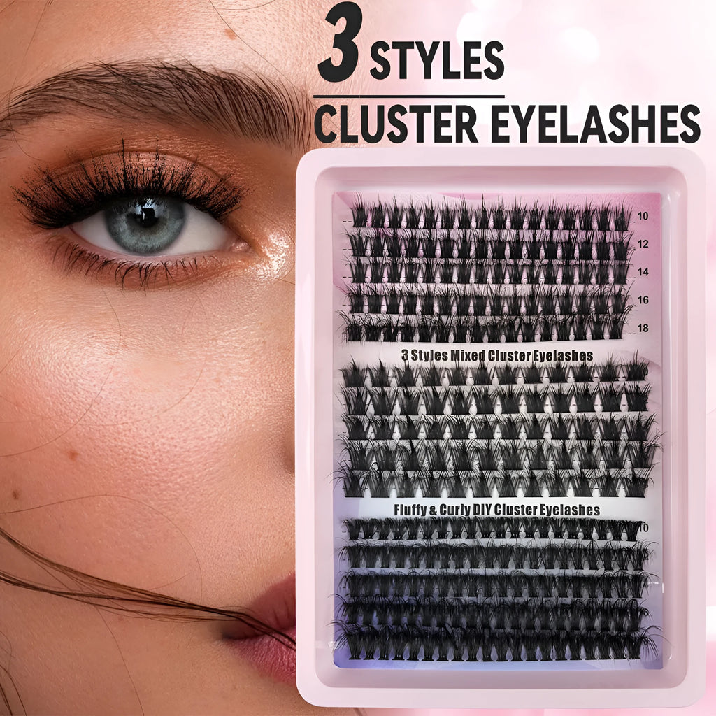 Large capacity box of mixed messy false eyelashes in high imitation material with specification options