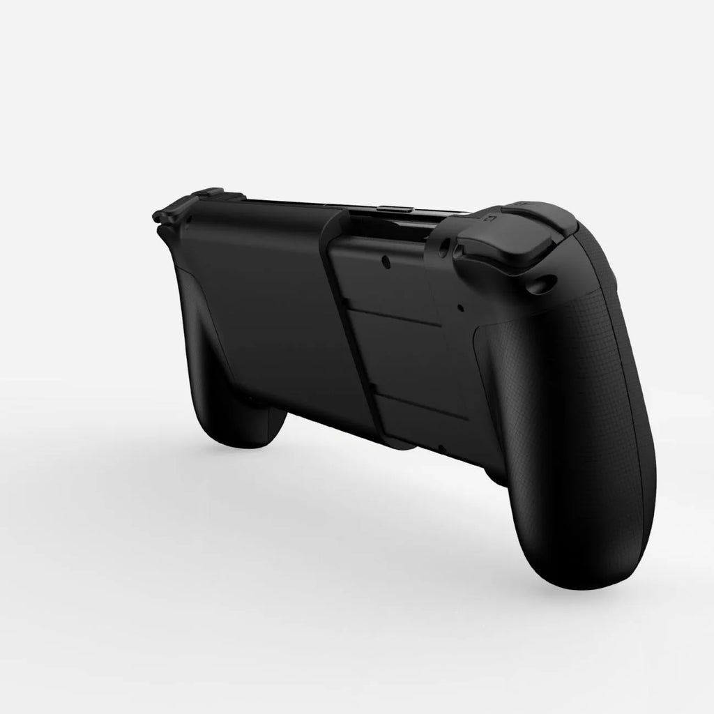 Black Bluetooth wireless stretching trigger mobile game controller for Android and iOS phones