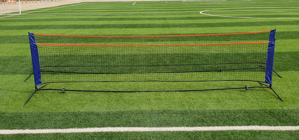 Portable folding badminton net rack with PE net, available in 3m, 4m, 5m and 6m lengths
