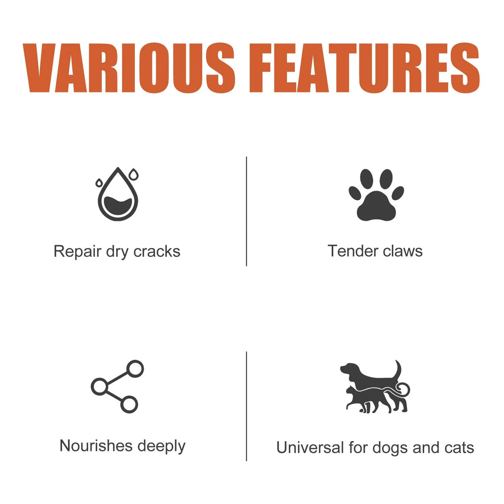 50ml boxed cat and dog paw care cream for foot pad, nail and claw cleaning and care