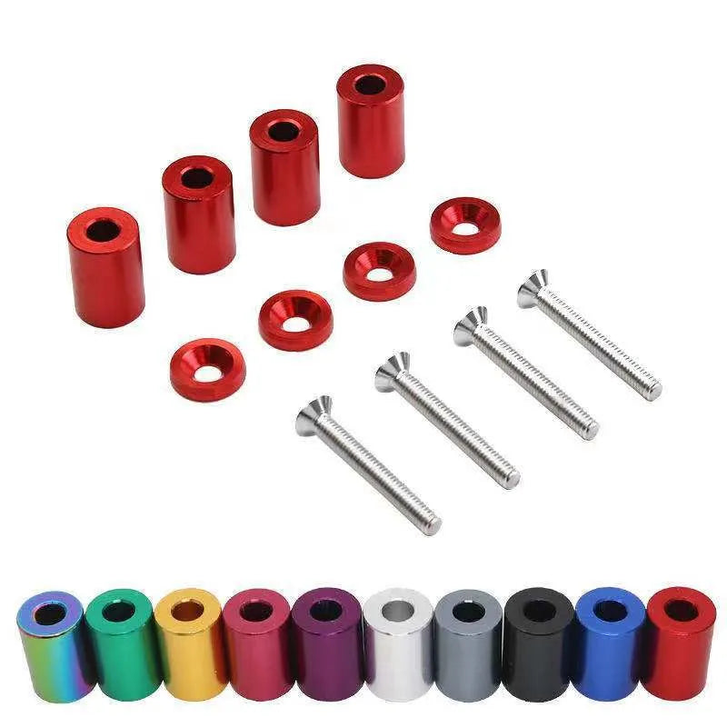 Aluminium machine cover pad height sheet with screws, nuts and washers for vehicle modifications