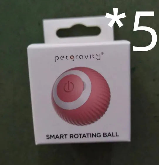 Cat Gravity Intelligent Rolling Ball 43mm automatic rotating ball in green, with bionic motion obstacle avoidance on a hard floor
