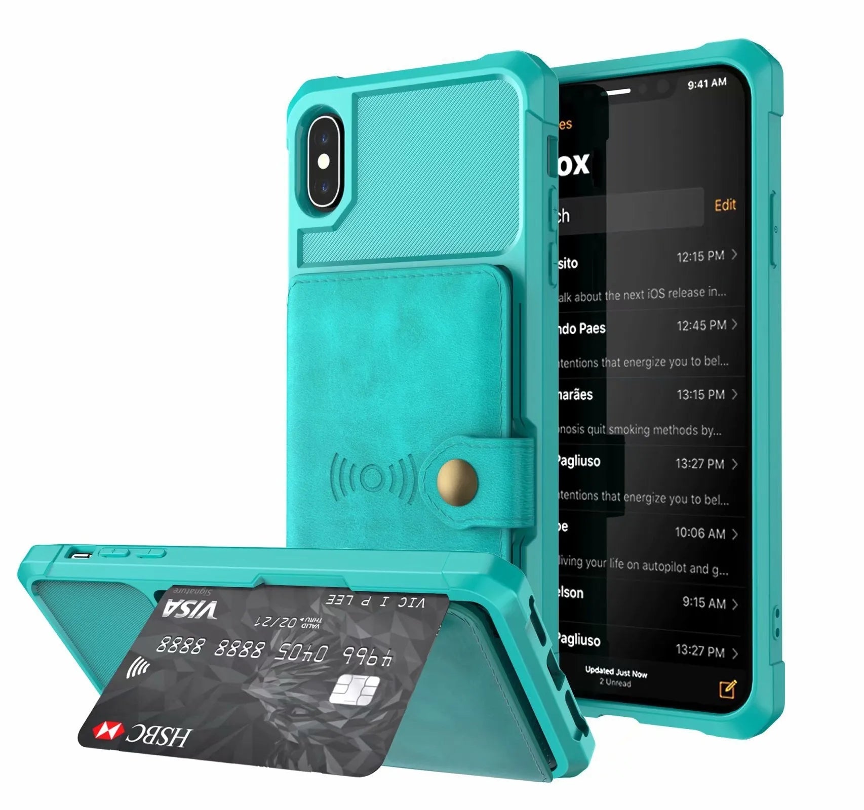 Geometric pattern PU leather mobile phone case in five colours for iPhone and Samsung models