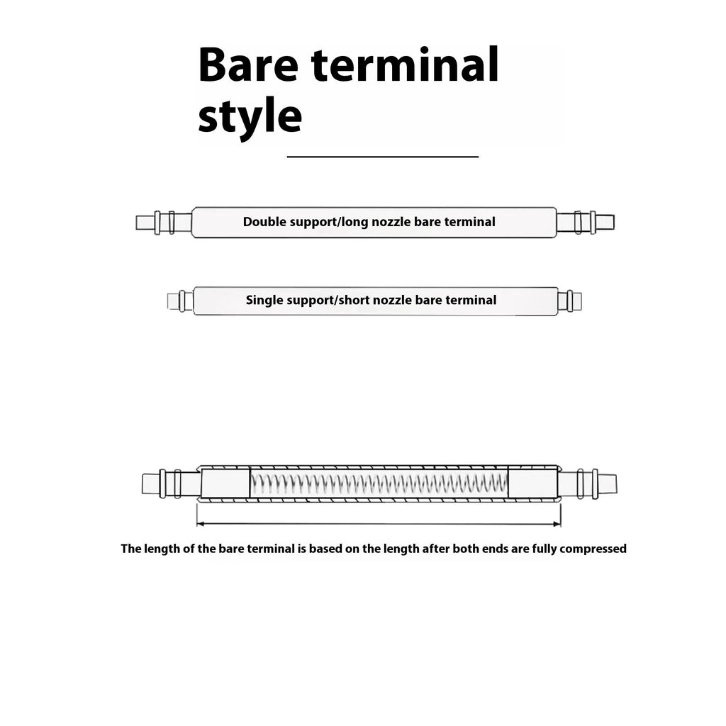Watch bolt auricular needle spring shaft accessories in six sizes from 21mm to 26mm diameter