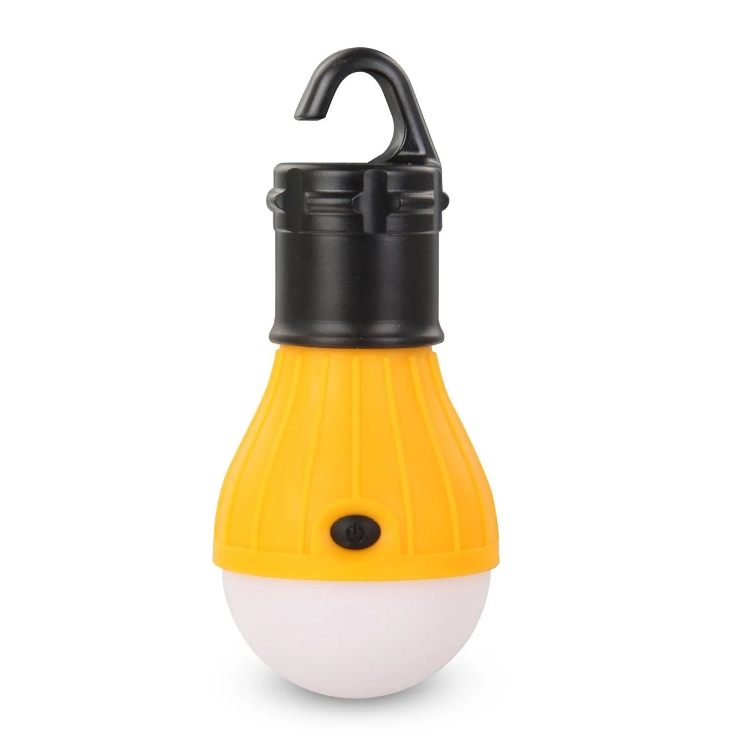 Portable hanging hook camping lantern with 3 LED lights in red, yellow, blue, green colours