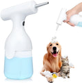White electric foam soap dispenser with USB cable for pet bathing and home cleaning