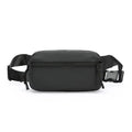Men's waterproof Oxford cloth crossbody bag available in black, grey, blue, and khaki.