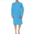 Men's cotton shirt robe in various colours with simple pocket design
