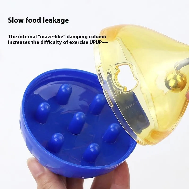 Plastic pet toy tumbler food dropping ball in bone shape, cat small size and large size for dogs