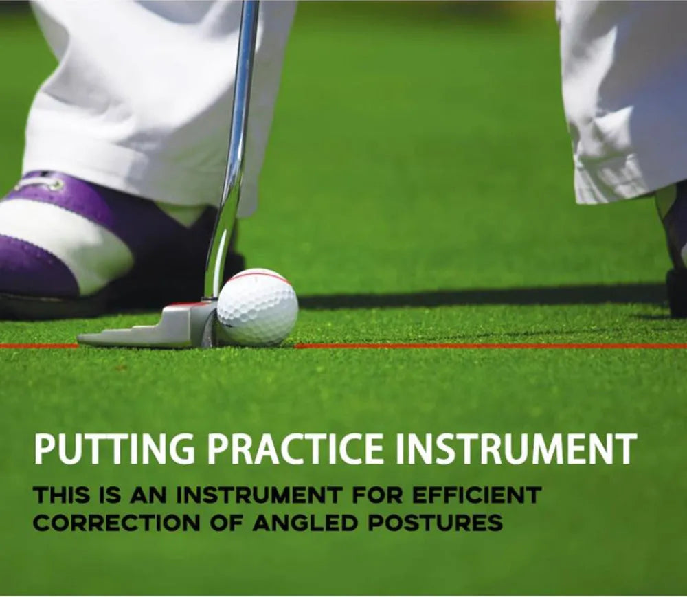 Black golf laser aiming instrument for putting alignment training