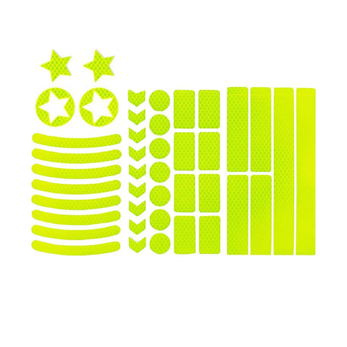 Bicycle reflective safety tape showing geometric grid pattern in multiple colour options