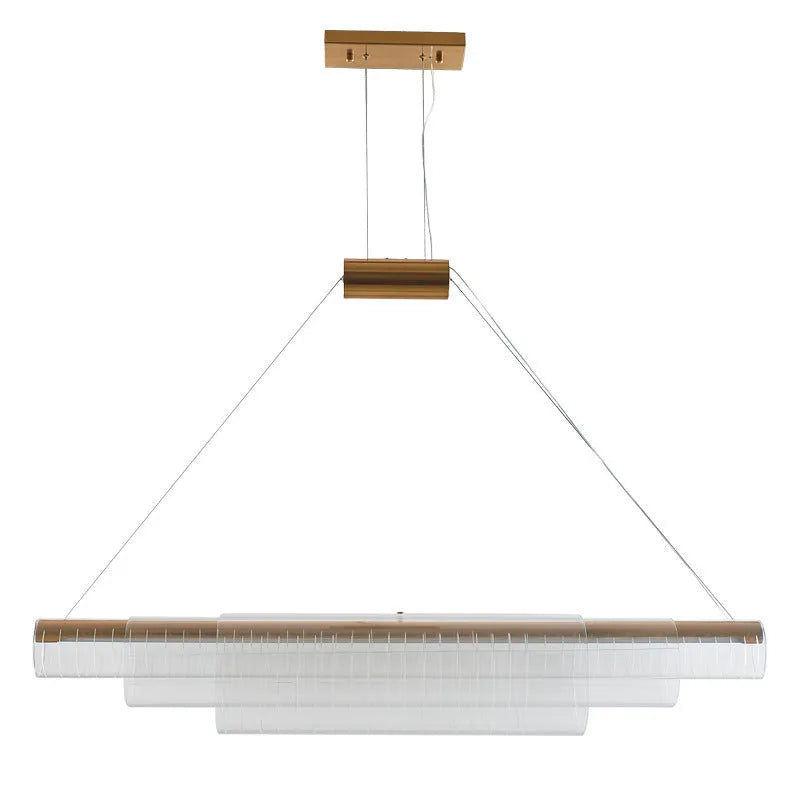 Minimalist modern glass pendant lamp with iron body for restaurant lighting
