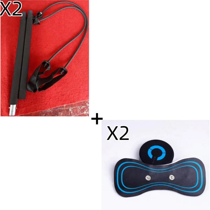 Mini electric shoulder and neck massager HQ-185 black with massage patch and USB cable