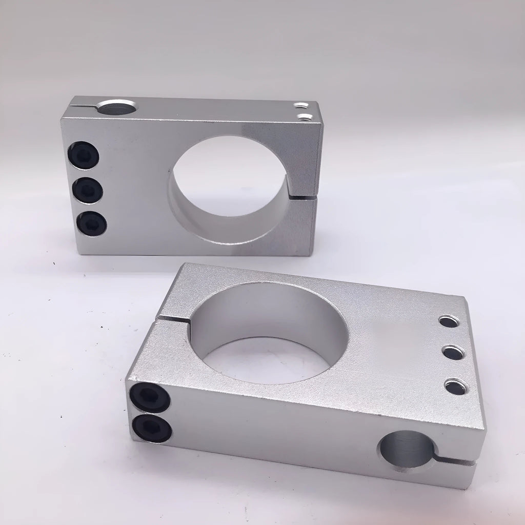 Aluminium alloy cross clamp fixing clip with same diameter aperture in cuboid shape