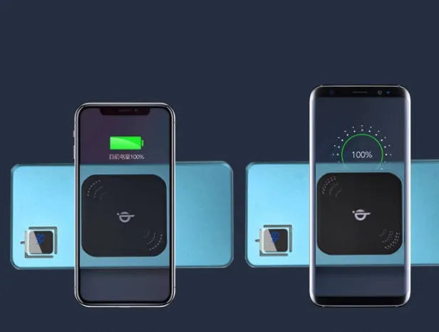 Portable power bank with LCD display in alloy shell showing black, silver, red, and blue colour options