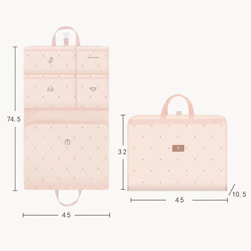 Foldable polyester travel storage hook bag in solid colour with hanging hook, unisex design