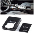 Small black magnetic GPS tracker device with USB cable for real-time vehicle and asset location tracking.