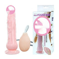 Realistic flesh-coloured suction cup dildo showing 200mm length and 40mm diameter measurements
