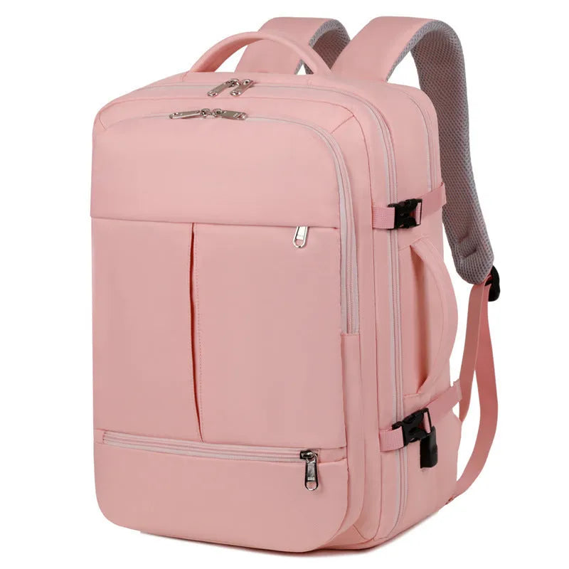 Large waterproof oxford cloth backpack with multiple pockets for 15.6 inch laptops, shown in available colours