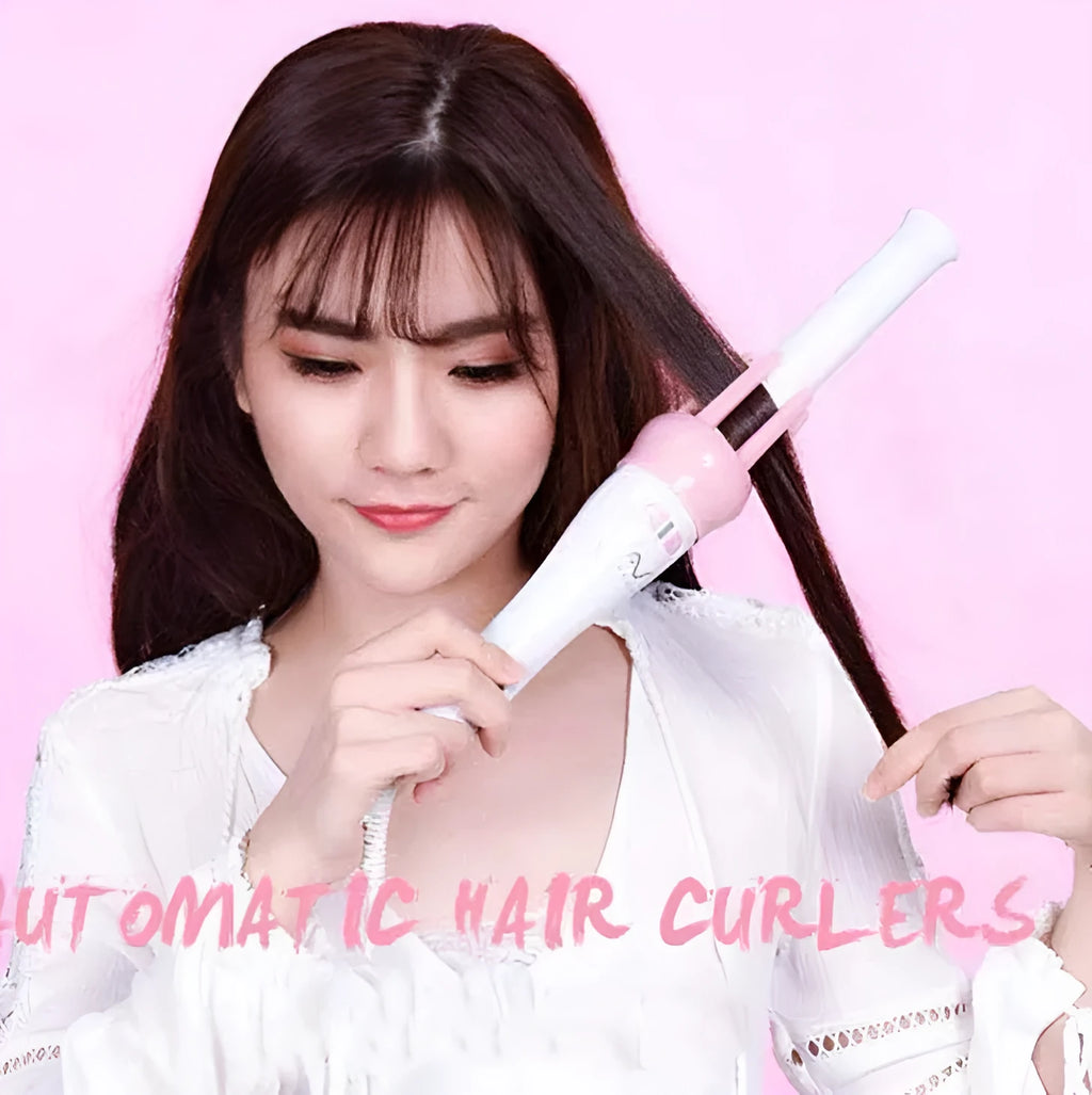 Rotating curling iron with tourmaline ceramic 21mm-30mm barrel for wet and dry hair styling
