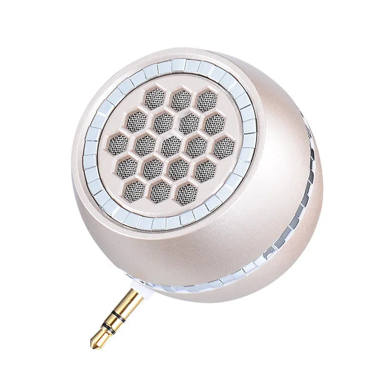 Universal external amplifier speaker in black, local gold, or rose gold with engineering plastic housing.