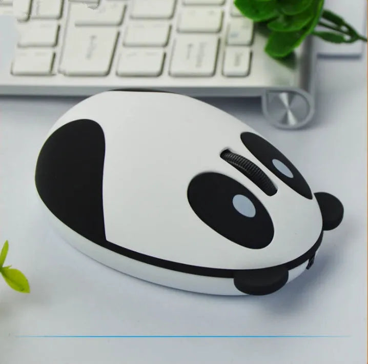 Silent optical mouse 2.4G wireless charging panda mouse cartoon animal cute mouse in white colour