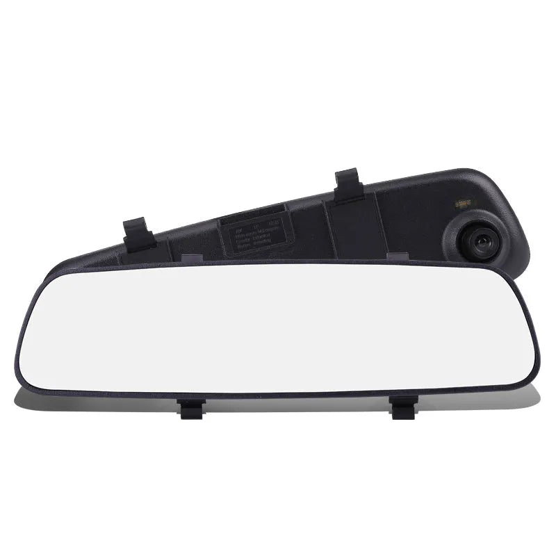 1080P HD rearview mirror driving recorder with 2.4-inch display, 100-degree lens, and black edged dual lens option
