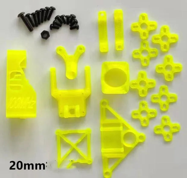 Velociraptor 110mm 3-inch TPU frame rack with 2mm carbon base plate for FPV drone builds