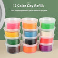 24 colour modelling clay set in a 1200g sealed can with thermal shrink film