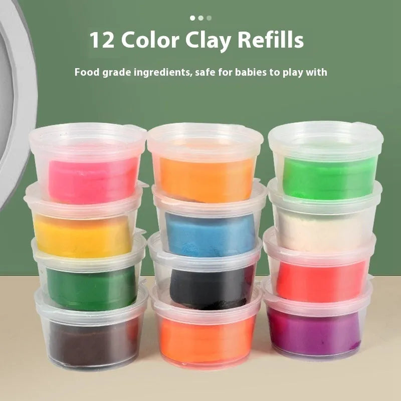 24 colour modelling clay set in a 1200g sealed can with thermal shrink film