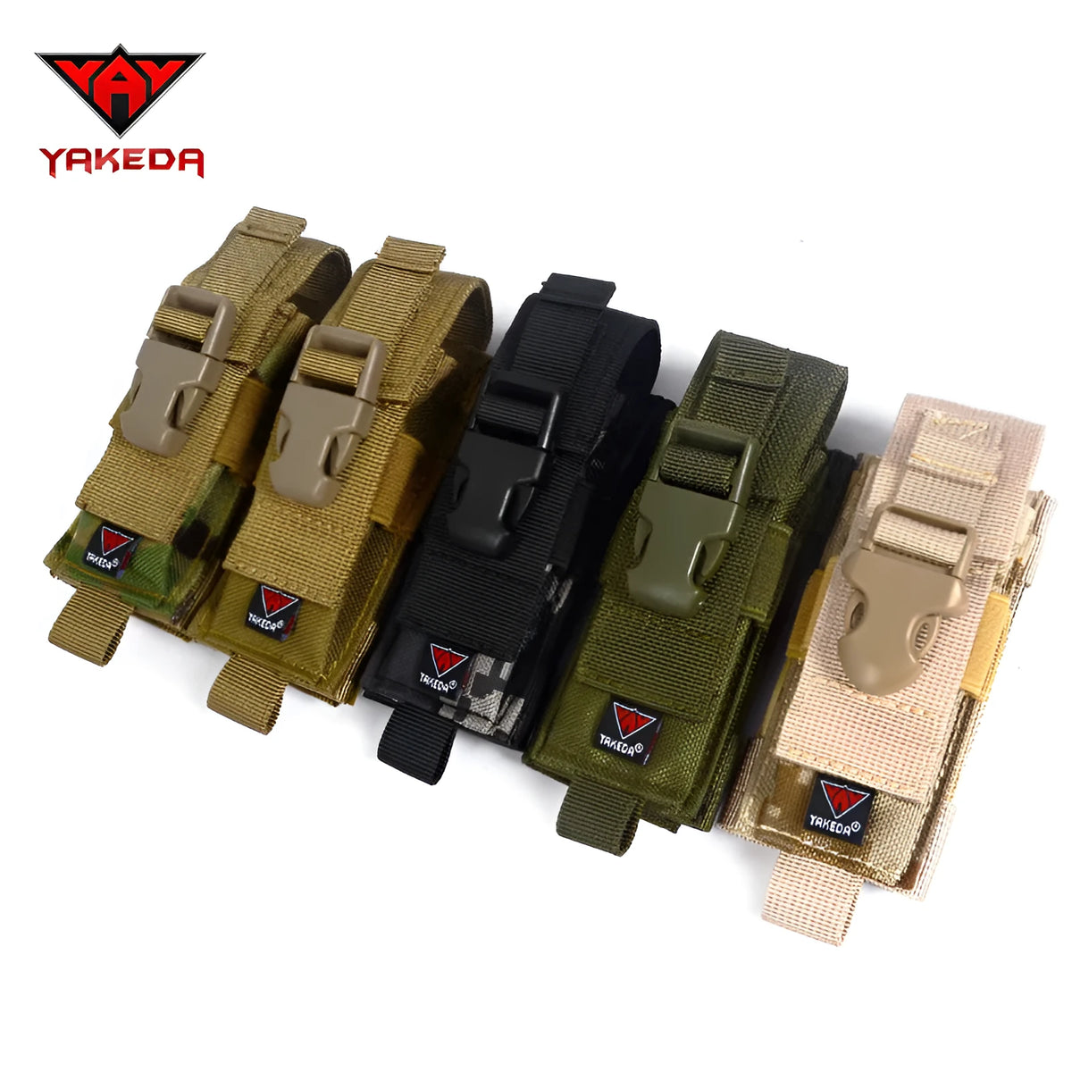28cm nylon outdoor survival kit with adjustable webbing and Velcro in desert camouflage, American camouflage, black ACU or mud colour