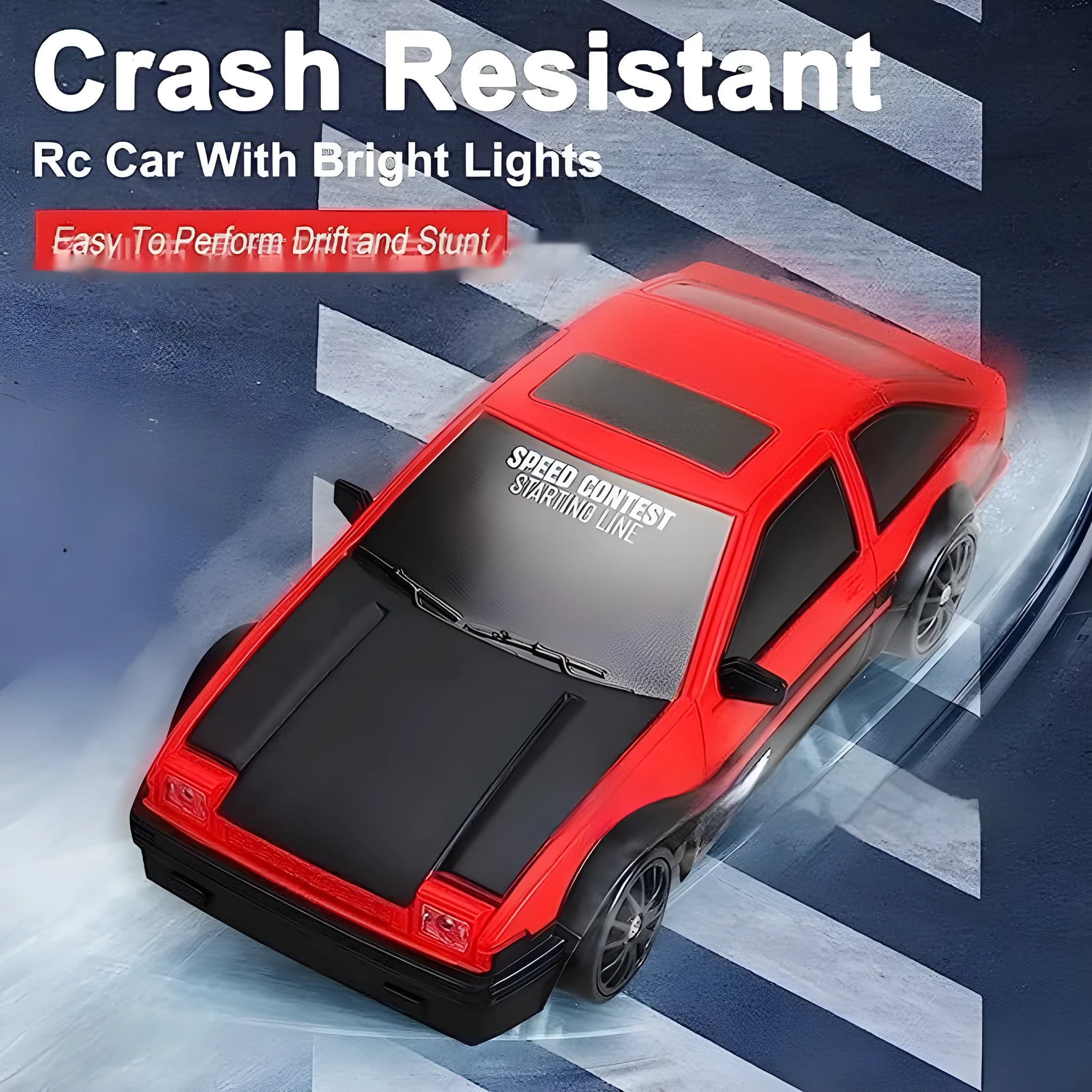 Drift remote control car small four-wheel drive racing car rechargeable children's toy car in red