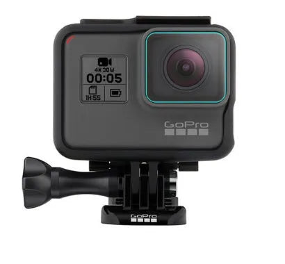Transparent 9H tempered glass lens and screen protector films for GoPro Hero 5, 6, 7 cameras