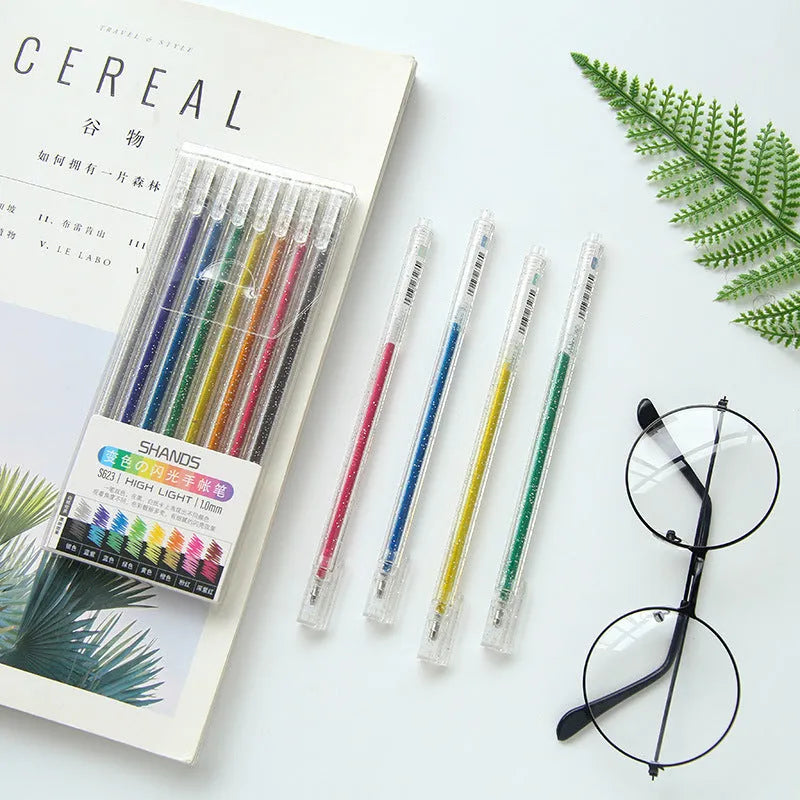 Shanzhi 623 ballpoint pen with colour-changing LED light in 16cm plastic body