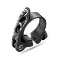 Aluminium bicycle seat post clamp in black, blue, gold, or red colour for 31.8mm or 34.9mm seat tubes