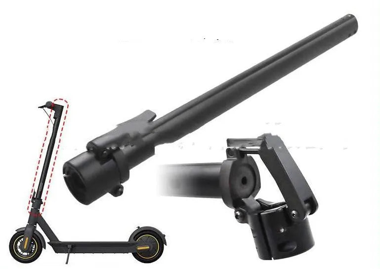 Black folding upright pole replacement part for Nanbo No. 9 electric scooter, shown isolated.