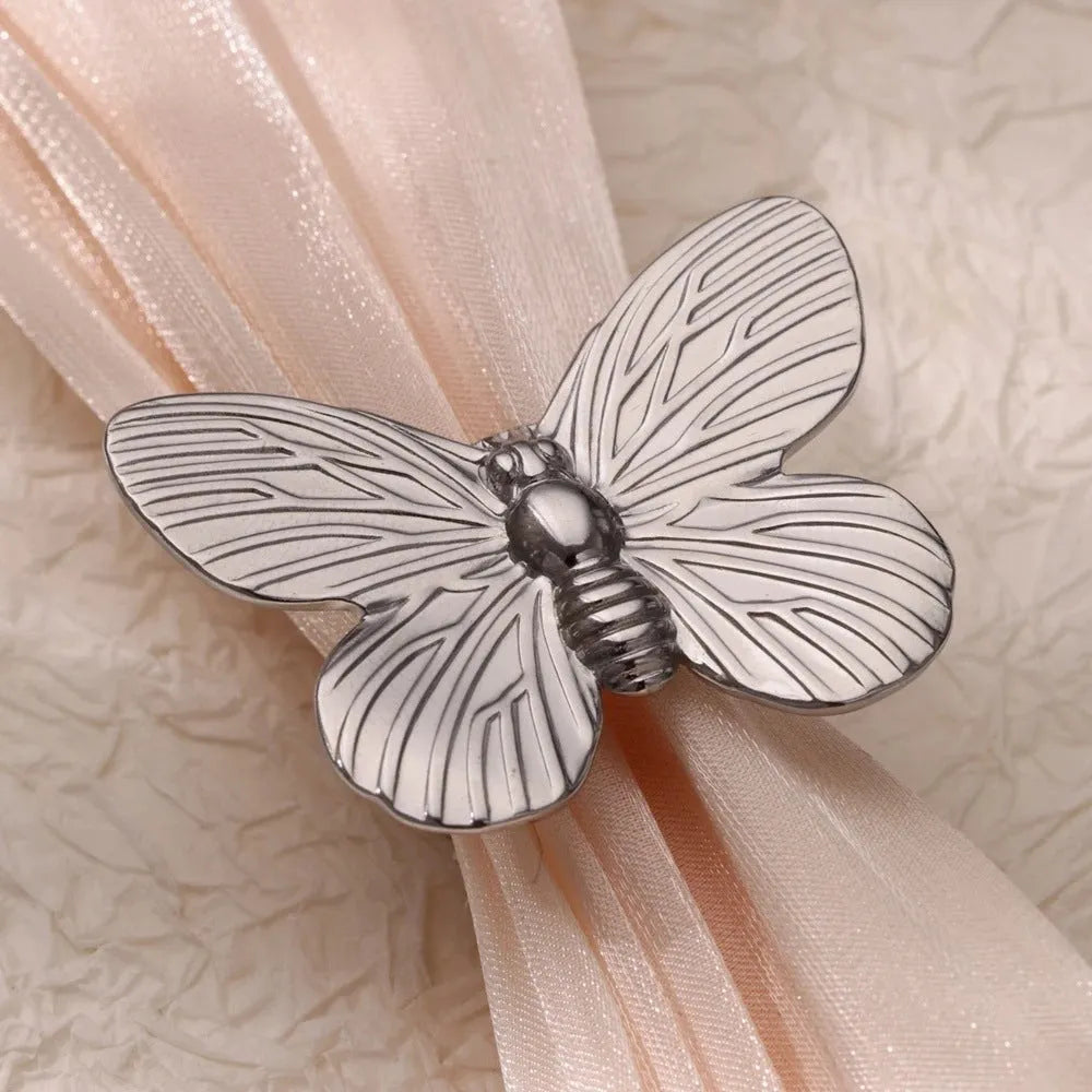 Stainless steel open mouth hollow flower ring for women in gold finish