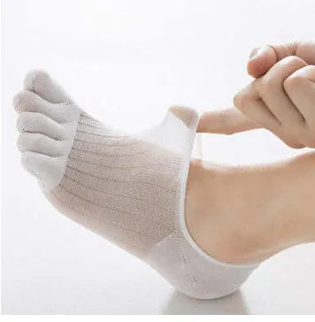 Modal cotton five-finger boat socks in ultra-thin breathable design for summer wear