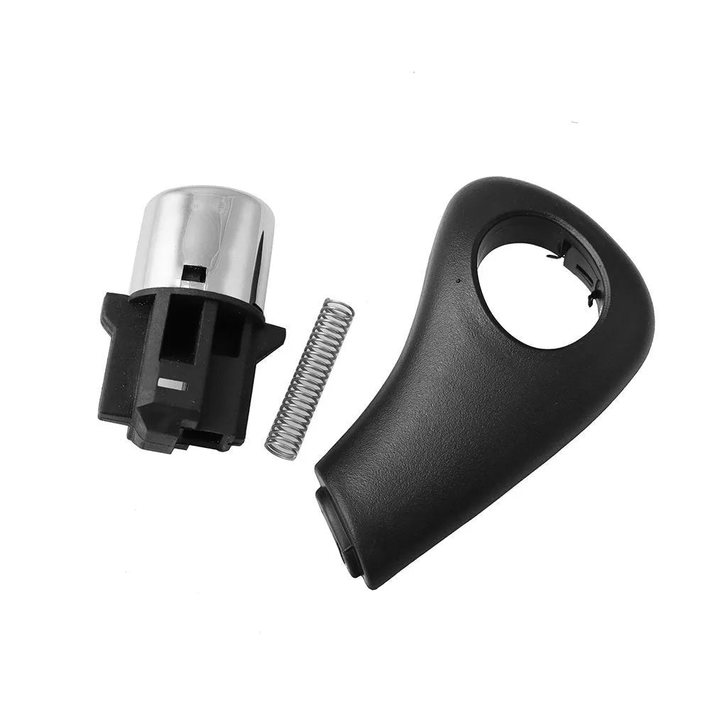 Black plastic Honda Accord gear shift button replacement kit with spring and side plate.